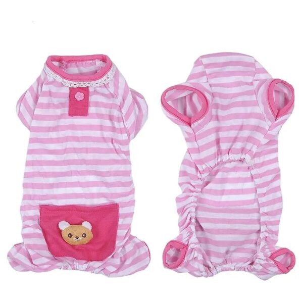 Soft Cotton Pet Jumpsuit for Play Sleep Comfort Cute Cat Dog Overall