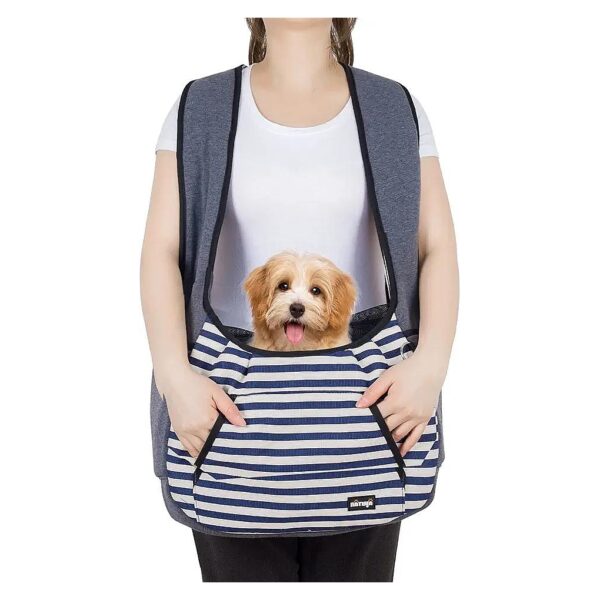 Soft Cotton Pet Sling Carrier Travel Bag for Small Dogs Cats with Adjustable Straps