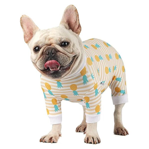 Soft Cotton Puppy Jumpsuit for Small Medium Dogs Surgical Recovery Shed Defender Suit