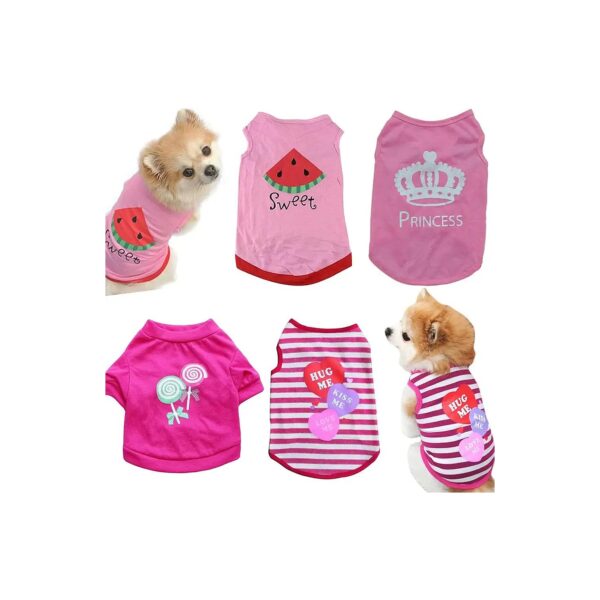 Soft Cotton Small Dog Shirts for Small Dogs in Boys and Girls Clothing