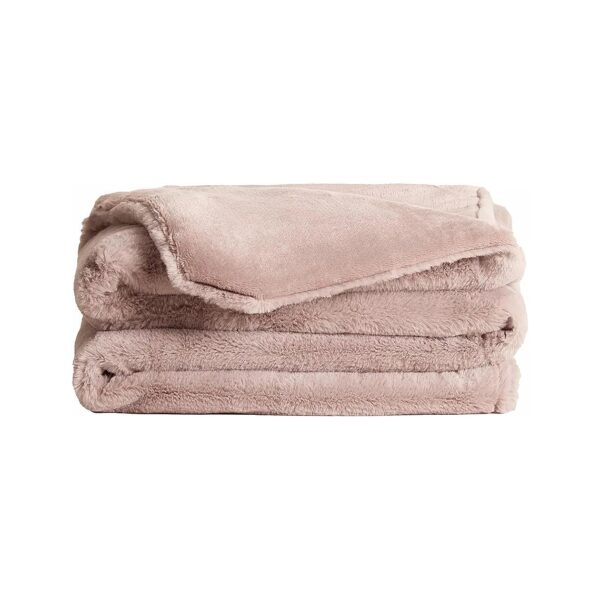 Soft Faux Fur Pet Blanket for Bed Protection and Crate Comfort Rosy Baby Size 34x44