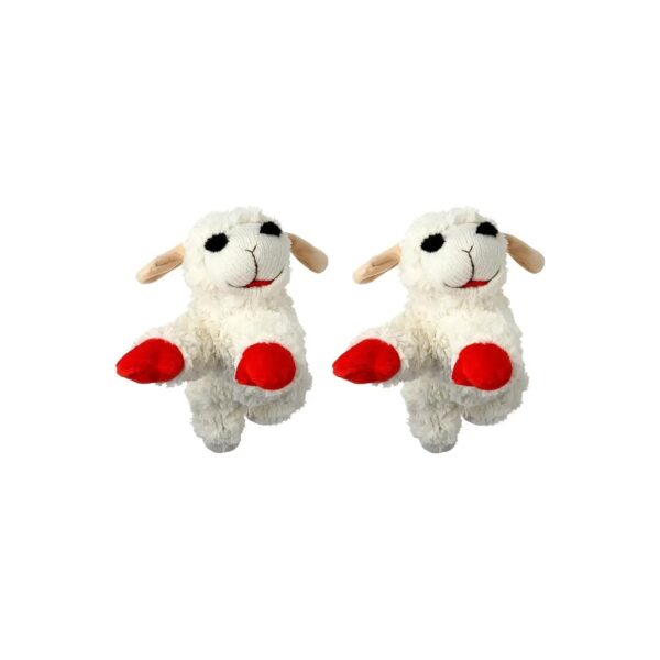 Soft Fleece Lamb Chop Squeaky Toys for Small Pets Pack of 2