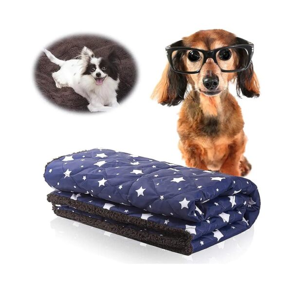 Soft Fleece and Nylon Waterproof Pet Blanket for Small Dogs and Cats