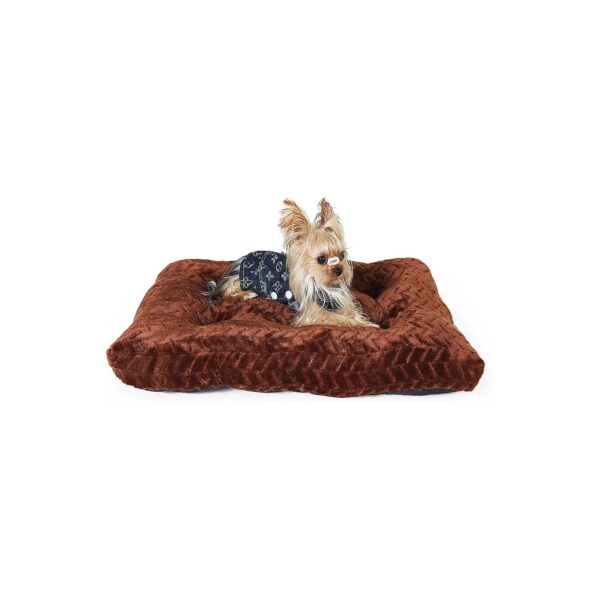 Soft Fluffy Dog Crate Bed for Small Dogs 24x18 Rectangular Shape