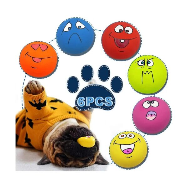 Soft Latex Dog Chewing Squeaky Ball Toys for Puppy Small Medium Pets Play Fun