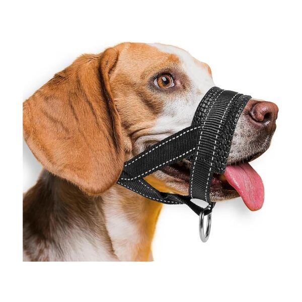 Soft Leather Dog Mouth Guard Muzzle for Medium Large Dogs Anti Biting