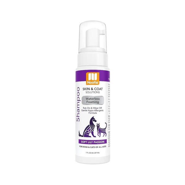 Soft Lily Passion Foam Shampoo for Waterless Bathing of Dogs and Cats 7 Fluid Ounces Size