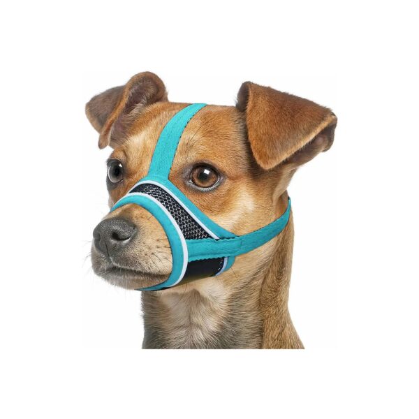 Soft Mesh Dog Muzzle with Breathable Fabric for Preventing Biting and Chewing in Dogs