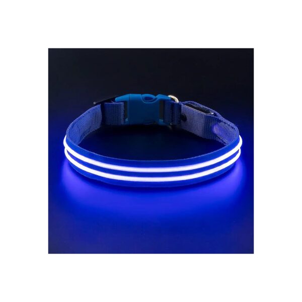 Soft Mesh LED Glow Dog Collar for Medium Dogs with USB Rechargeable and Adjustable