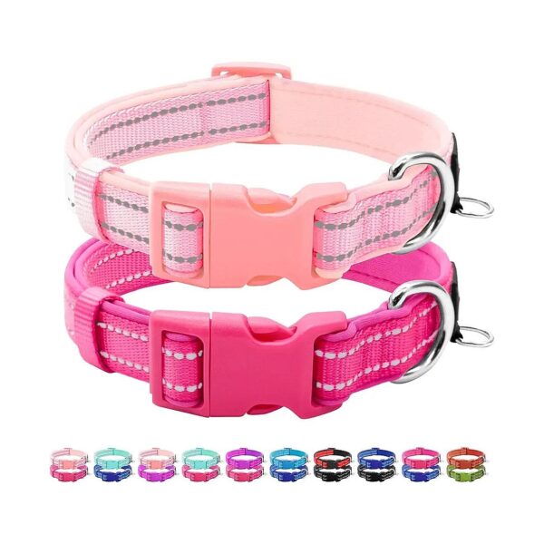 Soft Neoprene Padded Dog Collar for Medium Dogs with Adjustable Buckle