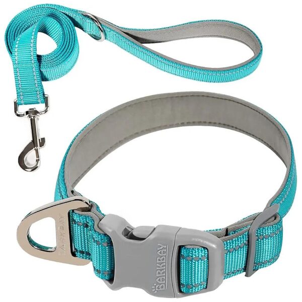 Soft Neoprene Padded Dog Collar for Medium Small Large Dogs with Reflective Trim