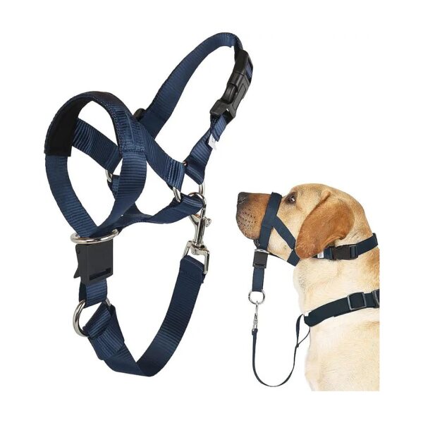 Soft Nylon Dog Head Halter with Training Guide for Pull-Free Walking