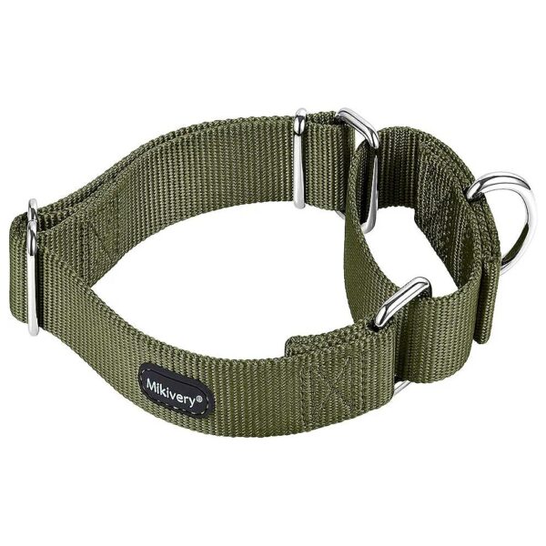 Soft Nylon Martingale Dog Collar for Small Medium Large Dogs with Gentle Training Control