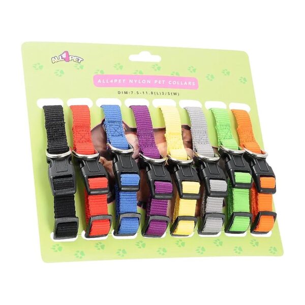 Soft Nylon Puppy Collars with Adjustable Buckle for Whelping Litter and Breeders