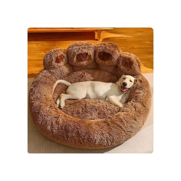 Soft PP Cotton Filled Dog Pet Bed with Anti-Slip Bottom and Cute Bear Claw Design