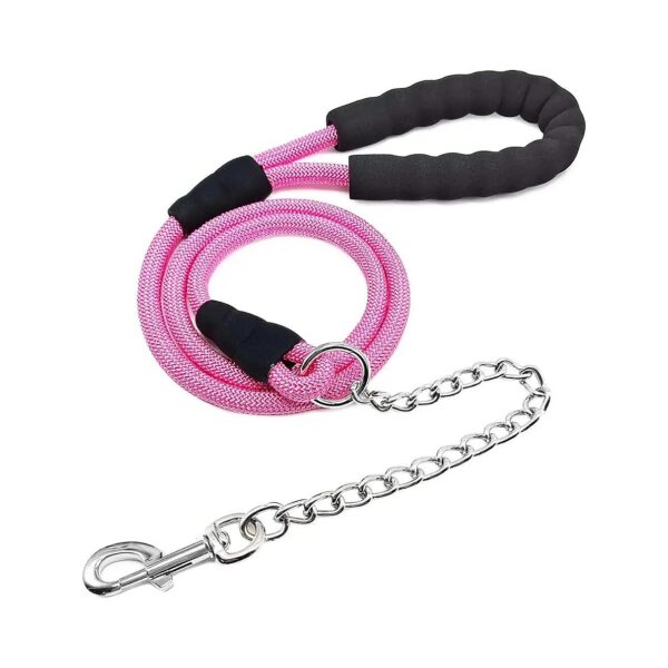 Soft Padded Handle 5 Foot Dog Leash for Puppies and Teething Dogs