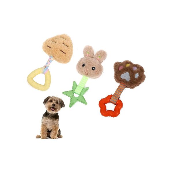 Soft Padded Puppy Teether Toys for Easy, Teething Relief in Small Breed Puppies