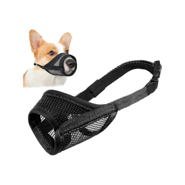 Soft Paw Muzzle for Small Breed Dogs Mesh Material for Breathable Comfort