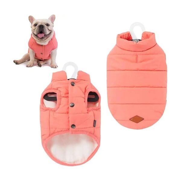 Soft Pink Dog Coat Vest for Small to Medium Dogs Winter Warmth