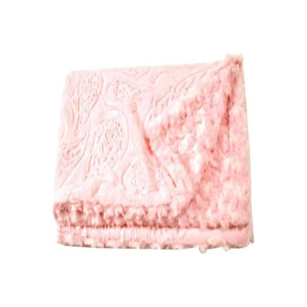 Soft Pink Faux Fur Dog Blanket with Easy Maintenance and Luxurious Feeling