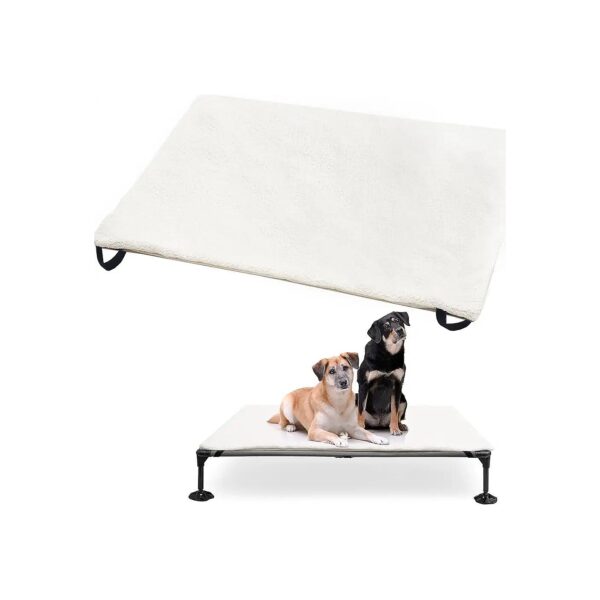 Soft Plush Dog Bed Mat 52 Inch for Large Elevated Dog Bed with Anti-Slip Bottom