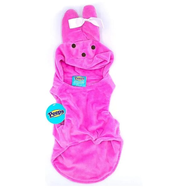 Soft Plush Easter Bunny Dog Costume for Small Breeds Small Size 4 Pounds