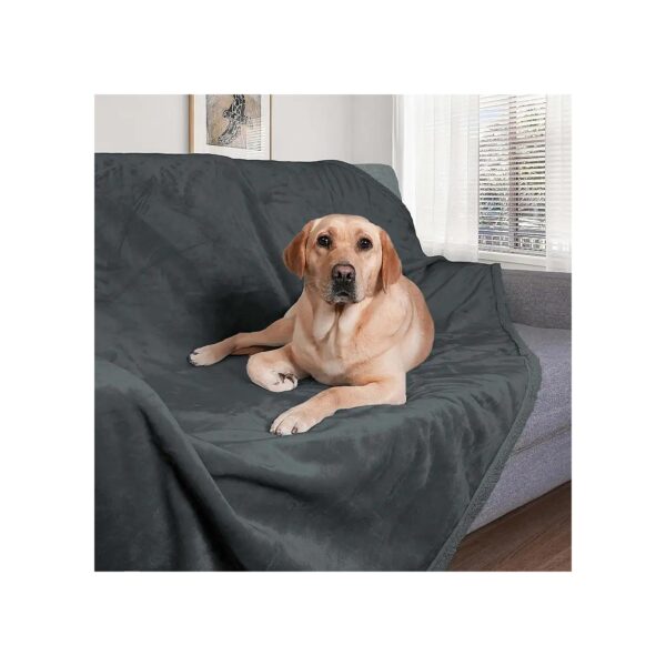 Soft Plush Reversible Waterproof Pet Blanket for Large Dogs XL Furniture Protector