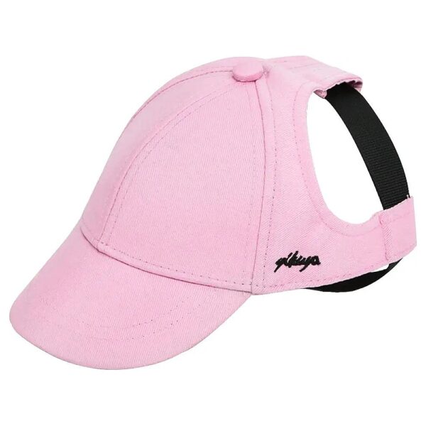 Soft Polyester Dog Baseball Cap with Ear Holes for Small Dogs Summer Visor Cap