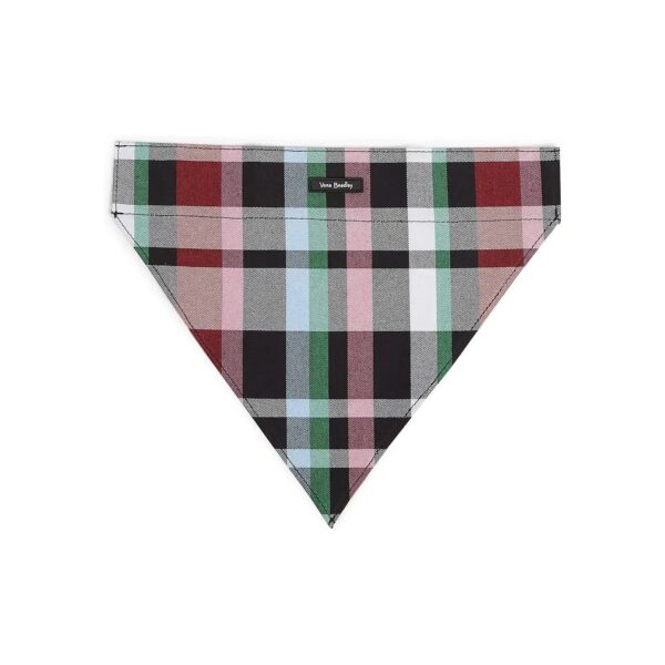 Soft Recycled Cotton Plaid Bandana for Small Breed Dogs, Adjustable Neck Size