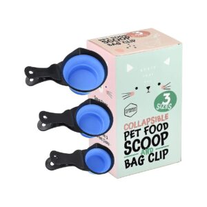 Soft Rubber Pet Food Measuring Cup with 3 Sizes for Accurate Sizing and Cleaning Ease