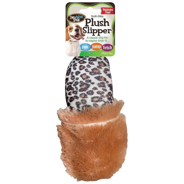 Soft Sherpa House Slippers for Dogs with Squeaky Toys and Durable Design