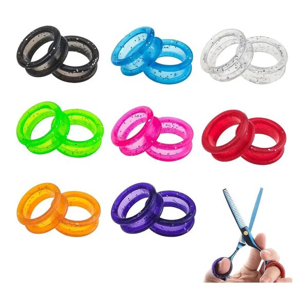 Soft Silicone Scissors Finger Rings for Dog Grooming Pet Shears with Ambidextrous Design