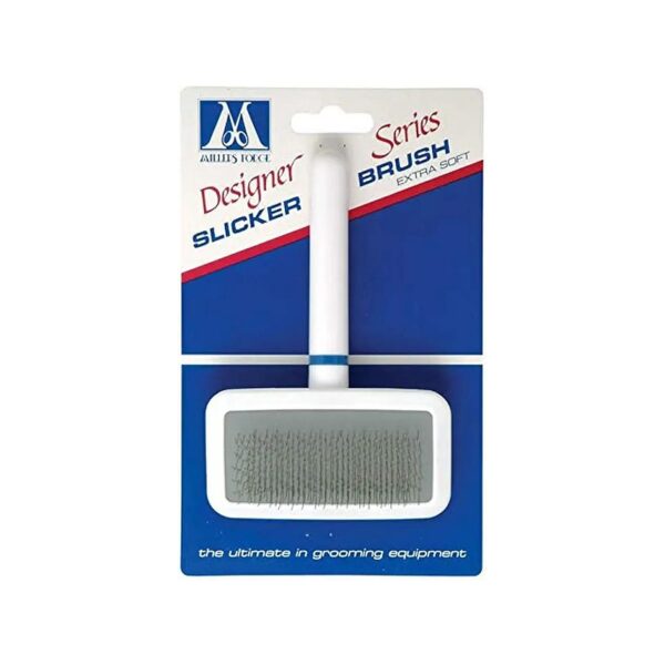 Soft Slicker Pet Grooming Brush with Stainless Steel Pins and European Style Handle