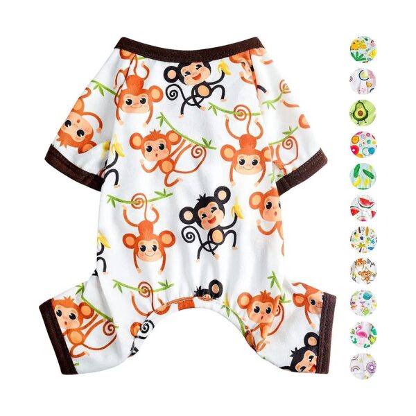 Soft Stretchy Breathable Dog Pajamas for Small Medium Dogs Puppy Clothes