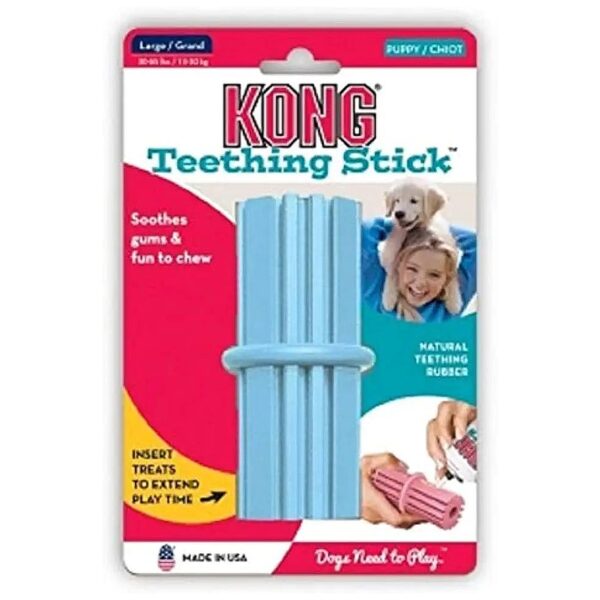 Soft Teething Stick for Large Puppies with Ridges for Teeth Cleaning and Soothing Gums