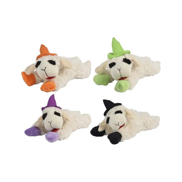 Soft Toy Lamb Chop with Witch Hat White for Small Breed Dogs