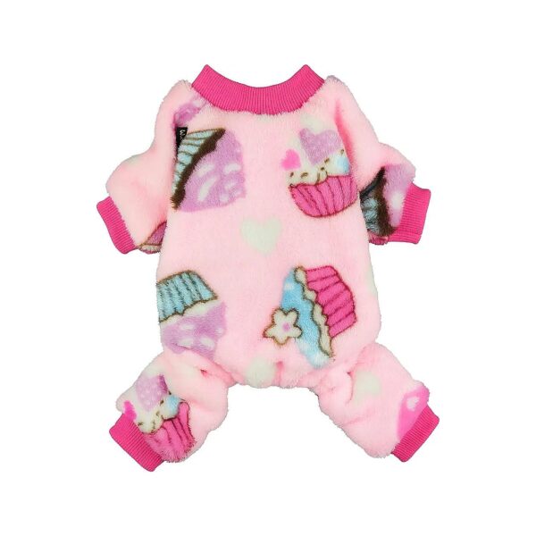 Soft Velvet Pink Small Dog Pajamas PJS Coat for Small Breeds