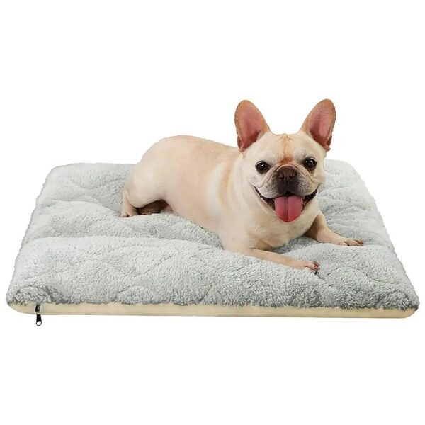 Soft Velveteen Dog Bed Mat for Medium Dogs and Cats with Removable Cover