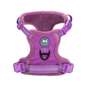 Soft Warm Cozy Plush Harness with No Pull Design for Small Medium Large Dogs