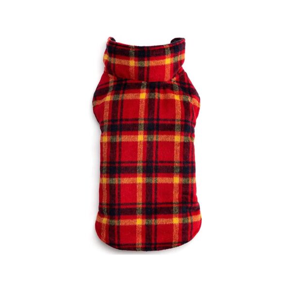 Soft Warm Dog Coat Reversible Plaid Vest for Small Medium Large Breed Dogs