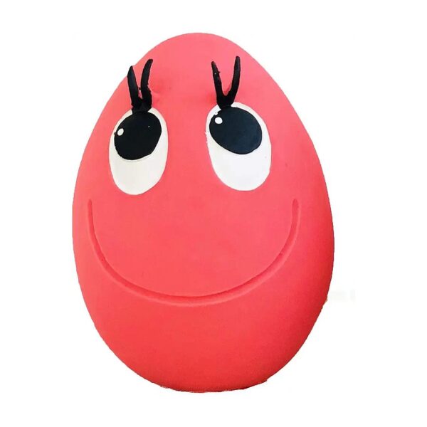 Soft XL Squeaky Rubber Egg Dog Toy Made from Chemical-Free Natural Rubber