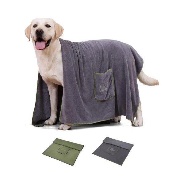 Soft and Absorbent Dog Bath Towels with Machine Washable Fabric for Pets