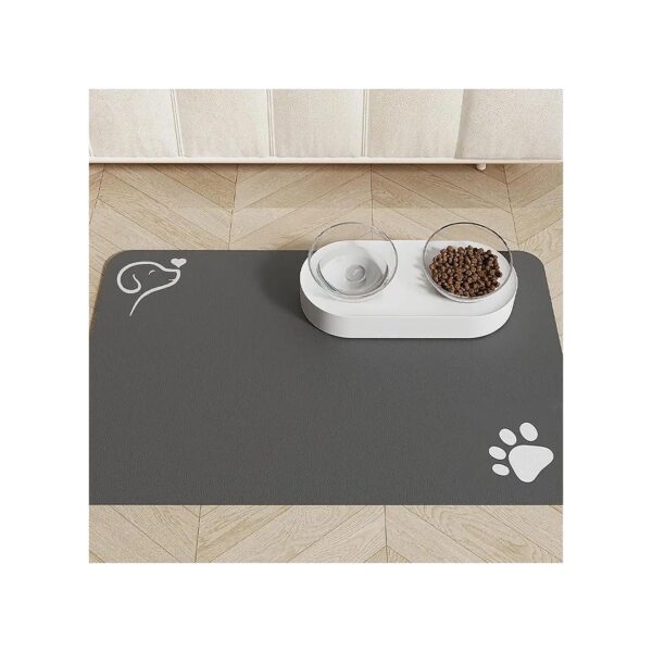 Soft and Absorbent Dog Bowl Mat for Food and Water with Anti-Dust Properties