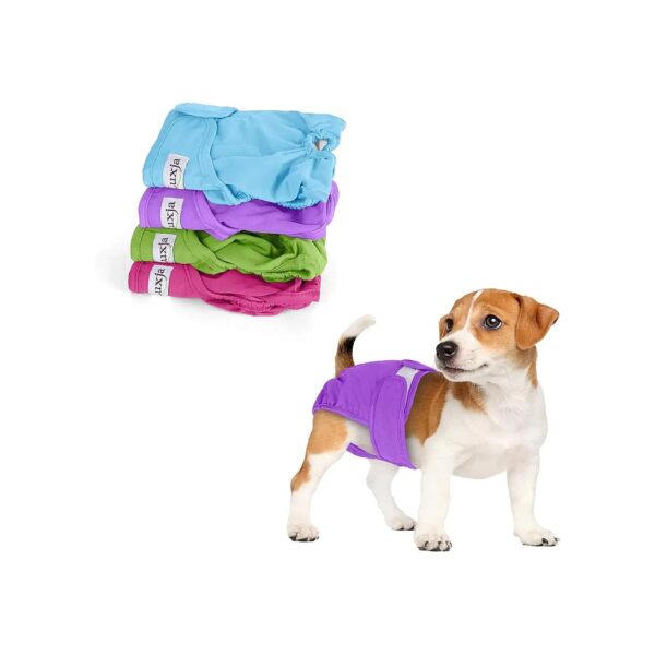 Soft and Absorbent Female Dog Washable Diapers for Small Female Dogs with Velcro