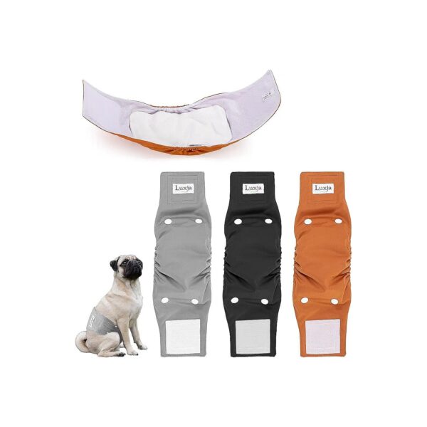 Soft and Absorbent Male Dog Diapers with Velcro Closures for Easy Use