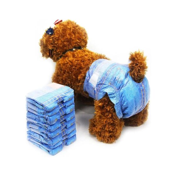 Soft and Absorbent Pet Diapers for Female Dogs with Tail Hole and Elastic Waist