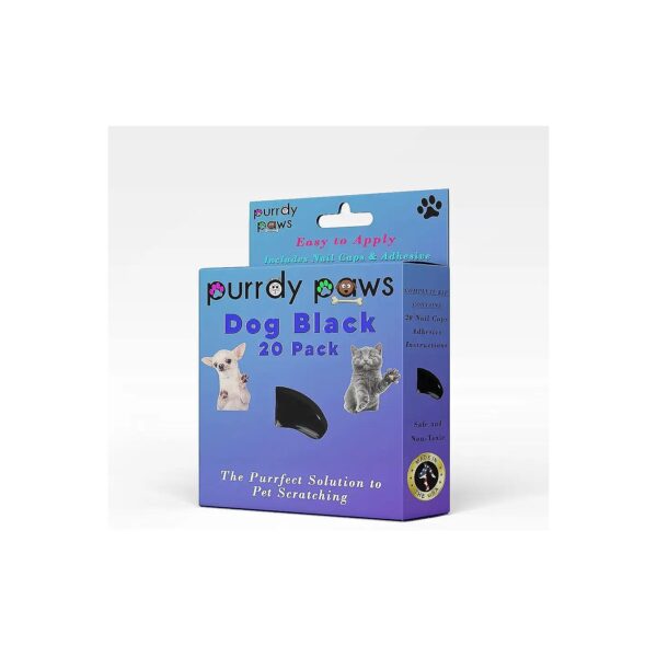 Soft and Adhesive Black Nail Caps for Small Dog Claws Weight 5-10 lbs