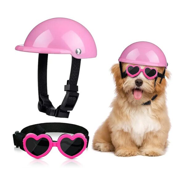 Soft and Adjustable Dog Helmet and Goggles for UV-Clear Protection and Comfortable Wear