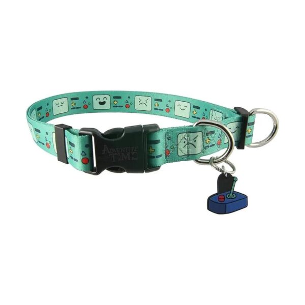 Soft and Adjustable Nylon Dog Collar with Rubber Charm for Medium Dogs