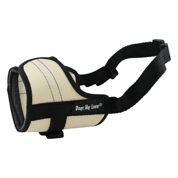 Soft and Breathable Beige Dog Muzzle for Small to Medium Snout Sizes